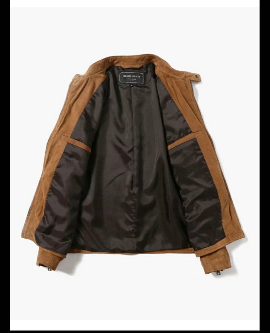スエード レザージャケット キャメル beamslights 本革 シープレザー