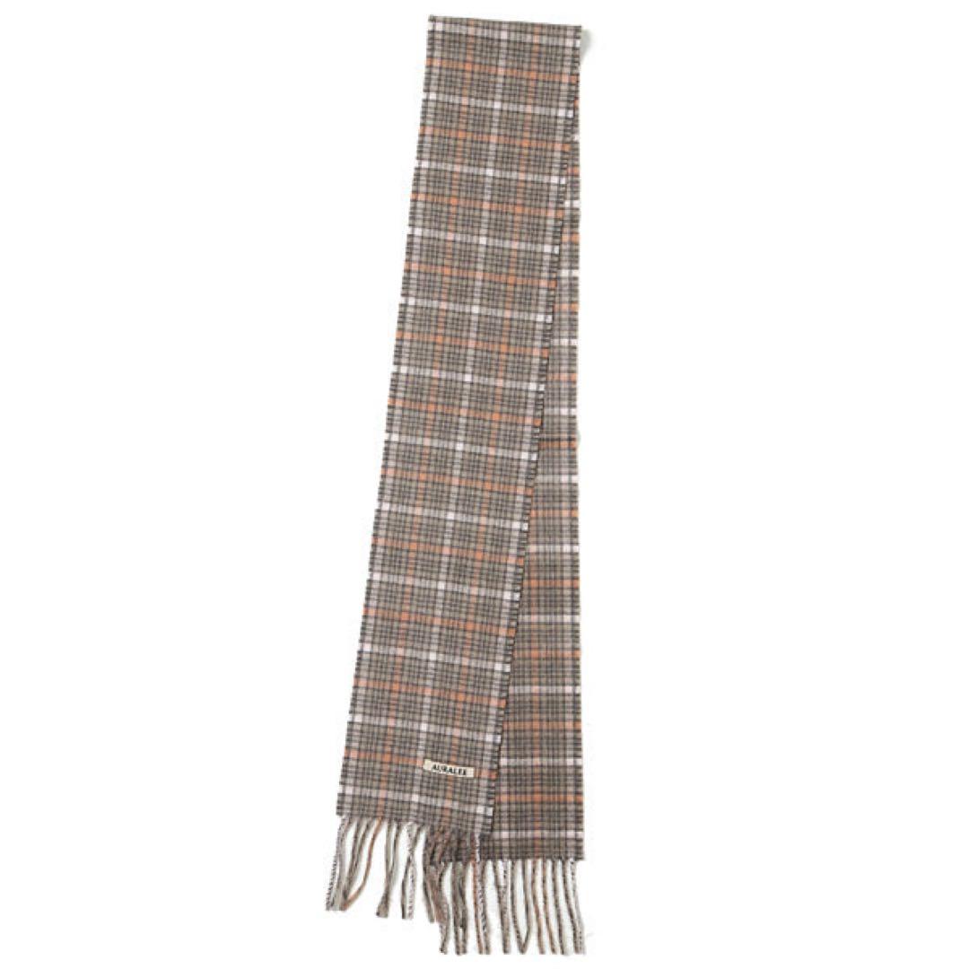 Auralee マフラー CASHMERE CHECK NARROW STOLE - メルカリ