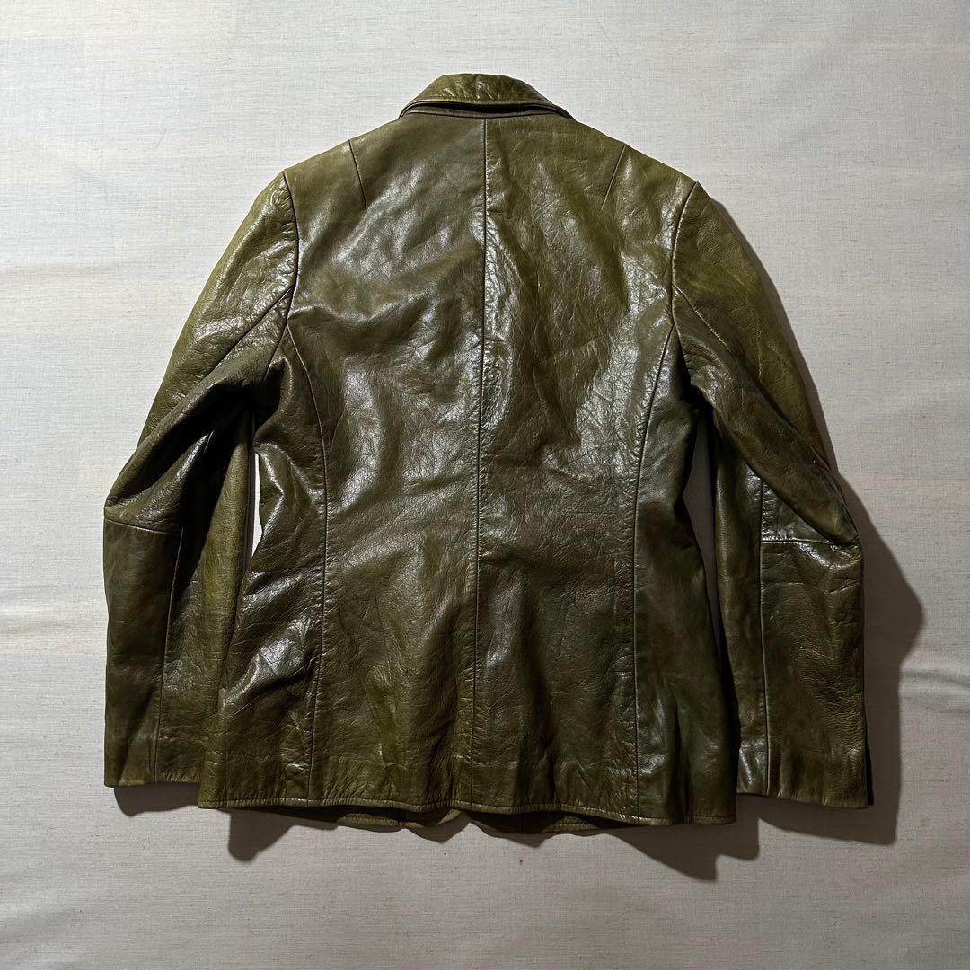 希少 00s OLD GAP ギャップ テーラード レザージャケット 本革 牛革