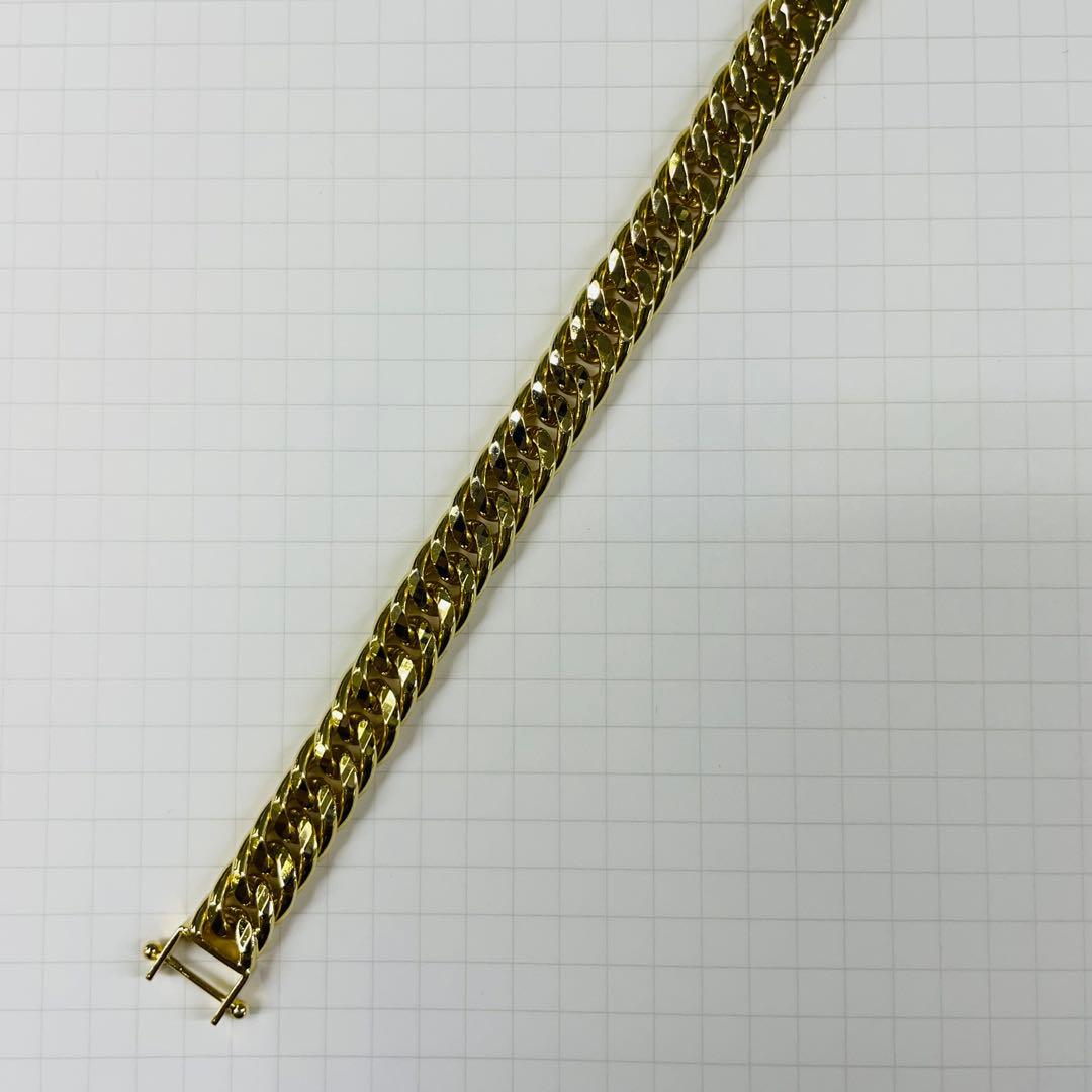 喜平 ブレスレット ミラーカットダブル 48g 19cm 8.5mm