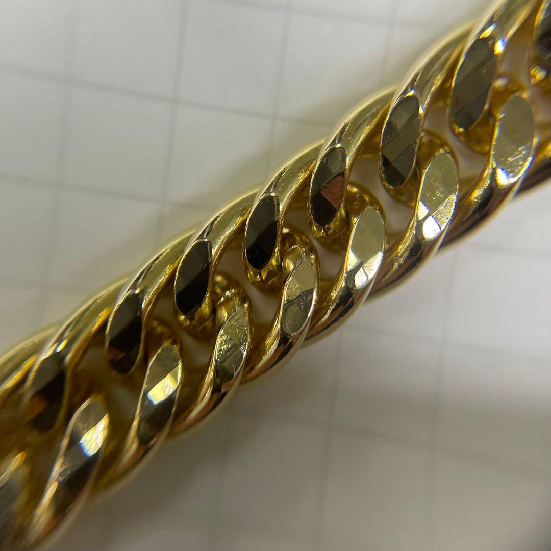 喜平 ブレスレット ミラーカットダブル 48g 19cm 8.5mm