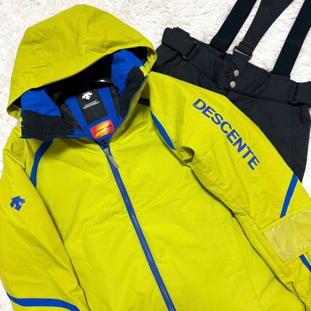 ✨極美品✨デサント スキーウェア セットアップ 上下M メンズ 蛍光イエロー MOVESPORT DESCENTE デサント スキーウェア 上下セット INSULATED SUIT
