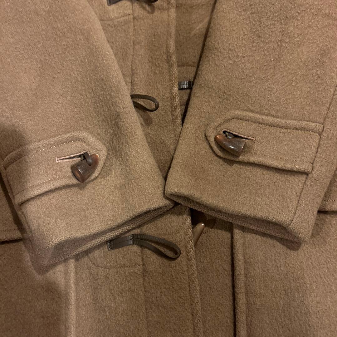 BURBERRY 英国製 ダッフルコート キャメル 100%ウール ノバチェック