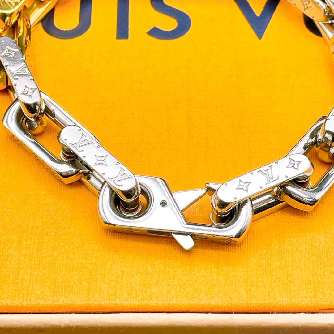 ◇ルイヴィトン◇M1555L モノグラム チェーン ブレスレット L 51.0g