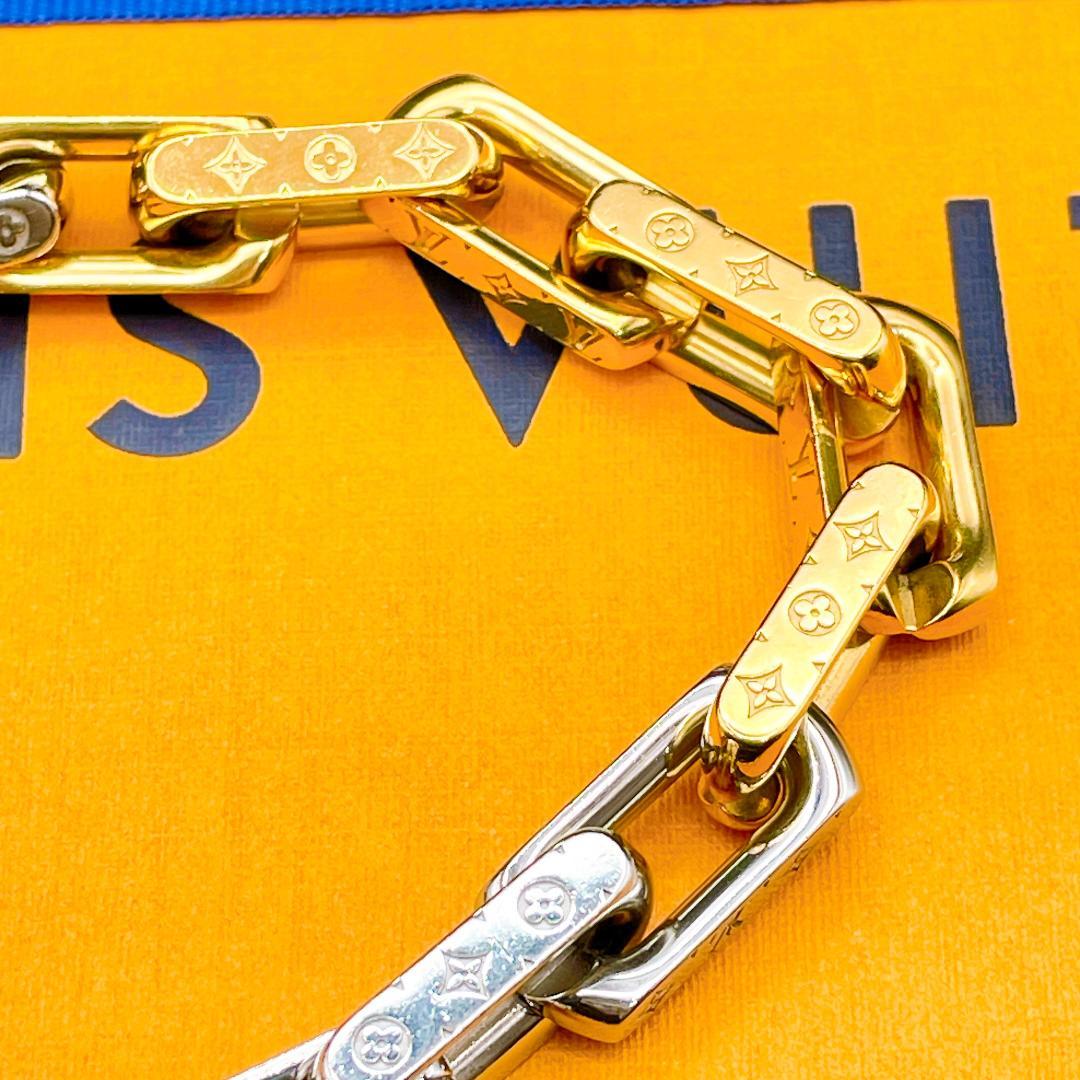 ◇ルイヴィトン◇M1555L モノグラム チェーン ブレスレット L 51.0g