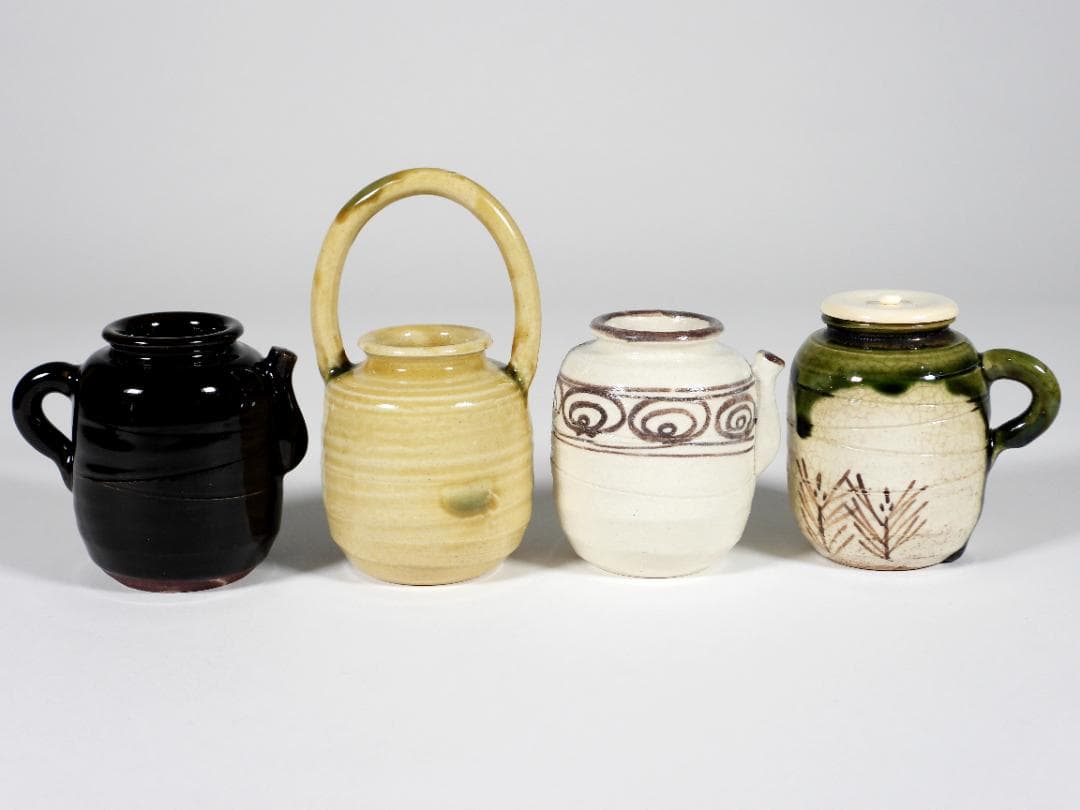 不老園 造 色変 四滴茶入 共箱 煎茶道具