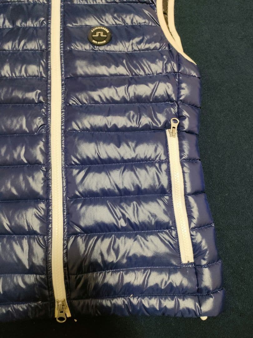 J.LINDEBERG ダウンベスト ネイビー S-M相当 ゴルフ - メルカリ