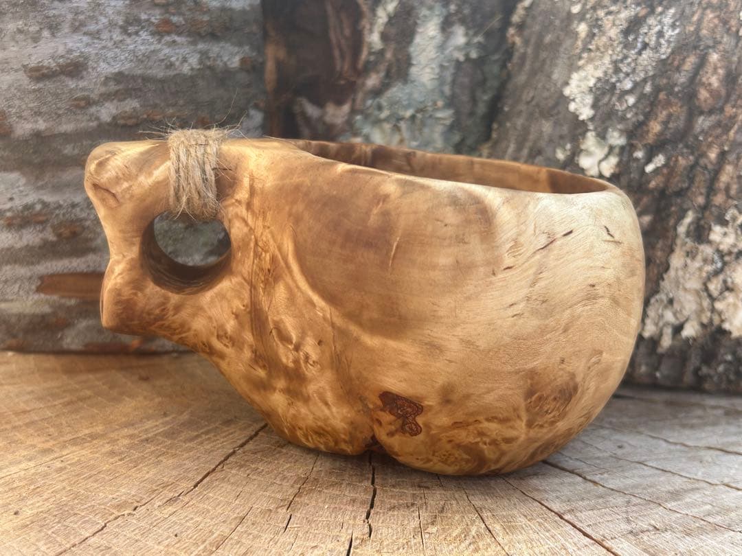 sunswood サンズウッド　白樺瘤　ククサ　一点もの　ソロキャン　野営 🌞 🌿Piece No.48- Delight🪵 85%done まだまだ続きます