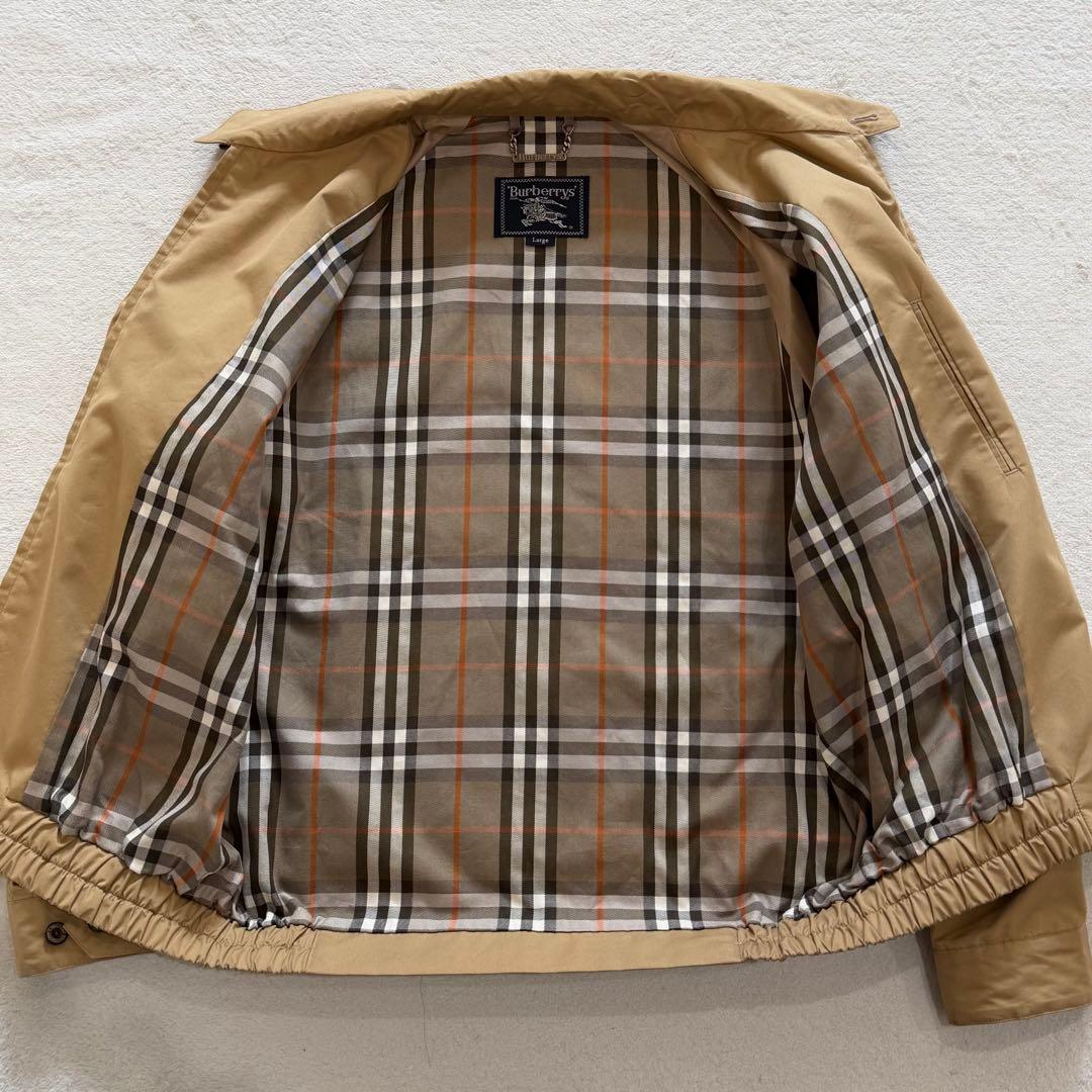 バーバリーズ スイングトップ ノバチェック ホースロゴ刺繍 ベージュ L