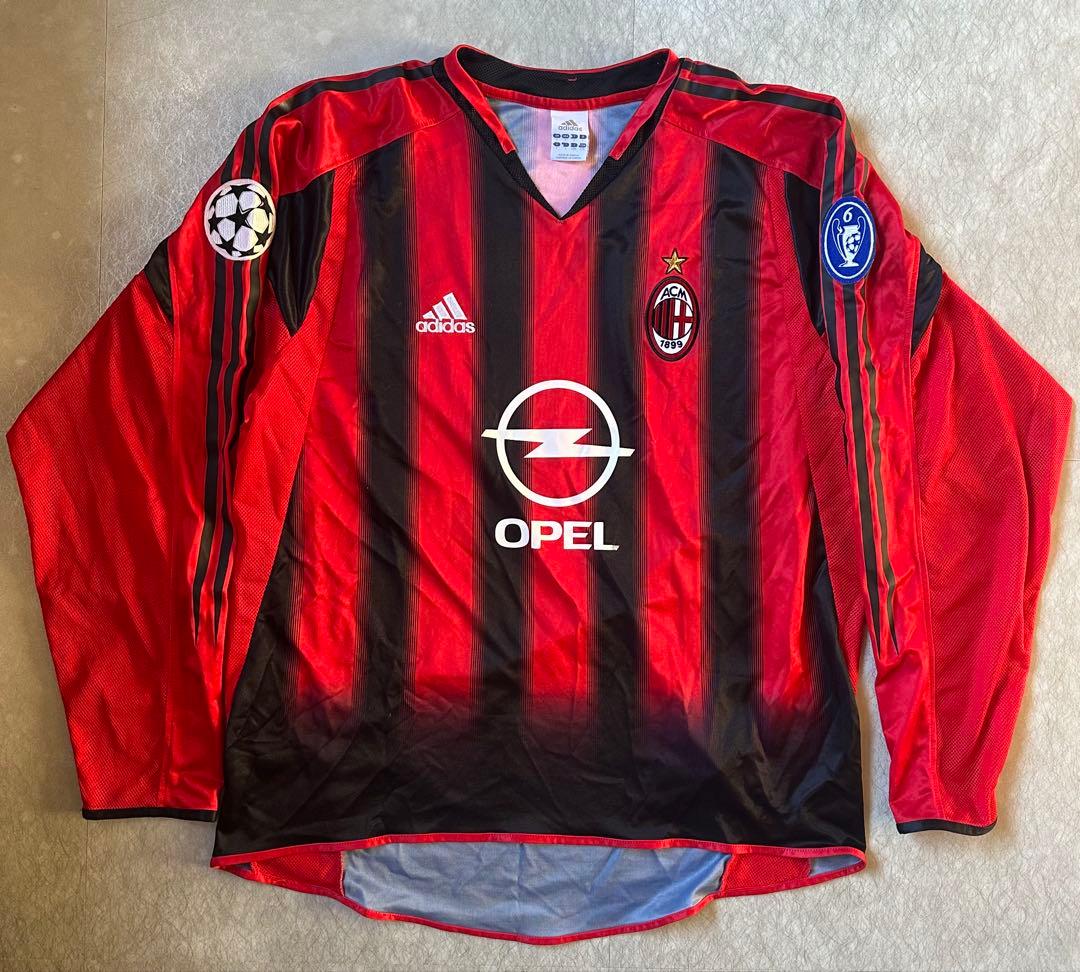 04-05 AC Milan CL仕様 長袖 XLサイズ 2004-05 AC Milan Home Shirt - 5/10 - (XL)