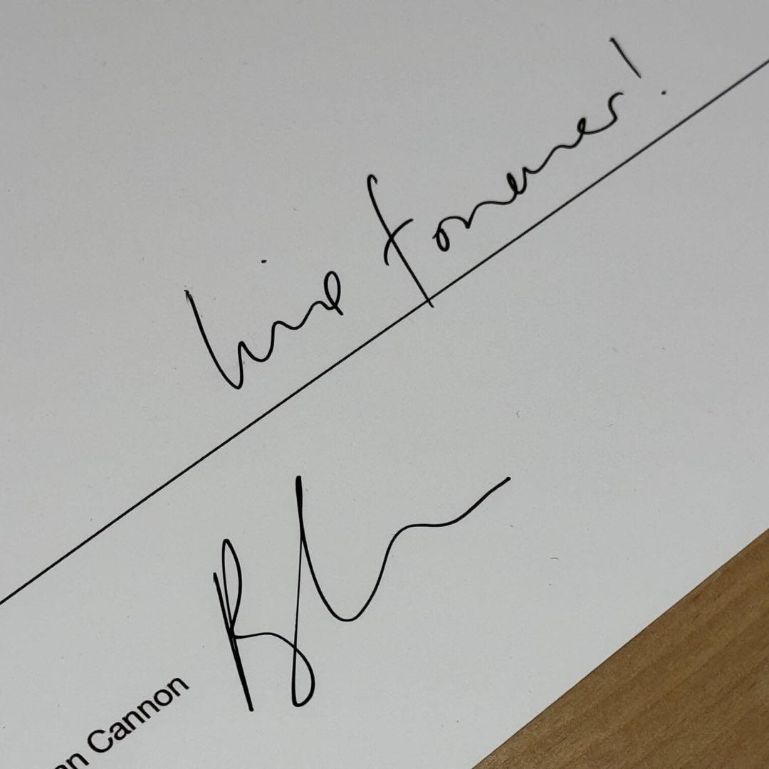 直筆サイン definitely maybe OASIS ファーストアルバムロゴ