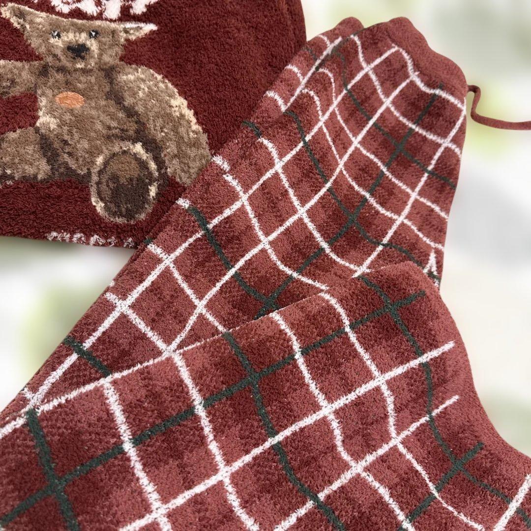 ジェラートピケ シュタイフ プルオーバー＆チェック柄ロングパンツ