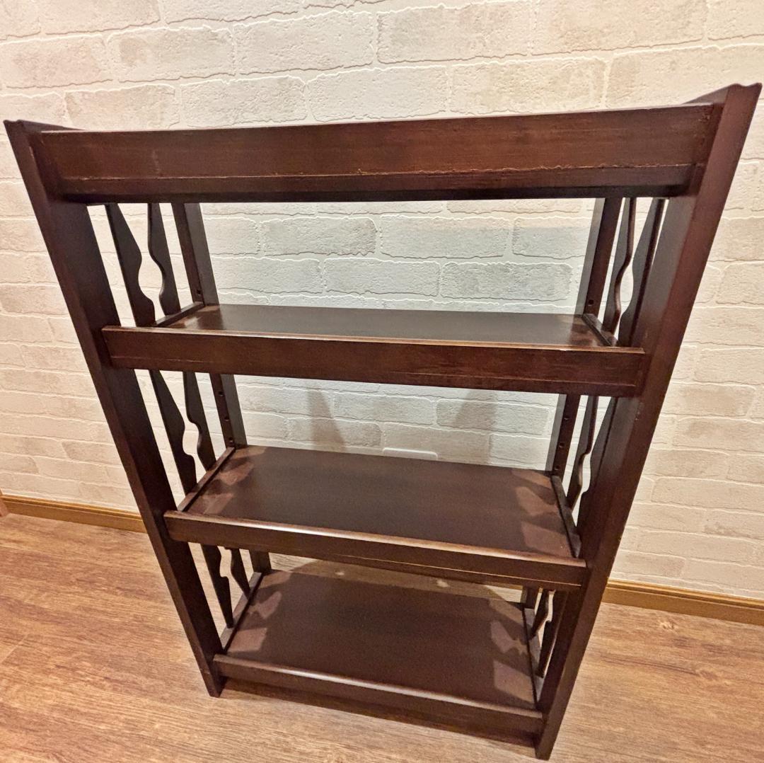 昭和レトロ アンティーク ニイダ製 木製4段ラック www.cosaga.com