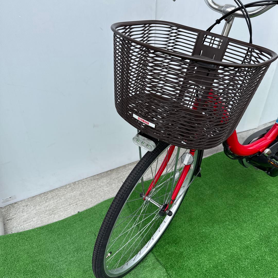 YAMAHAヤマハ電動アシスト自転車26インチ 12.3Ah 赤い