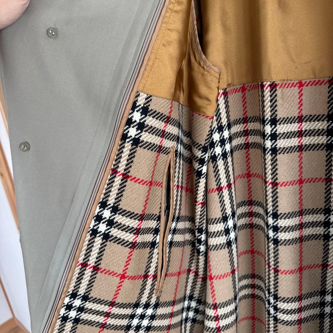 Burberry's ステンカラーコート オリーブグリーン 年代物 - メルカリ