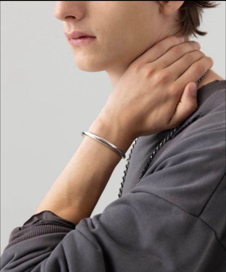 アクセサリー OX JEWELRY Silver Curve Bangle OX JEWELRY Silver Curve Bangle | MB -there is a