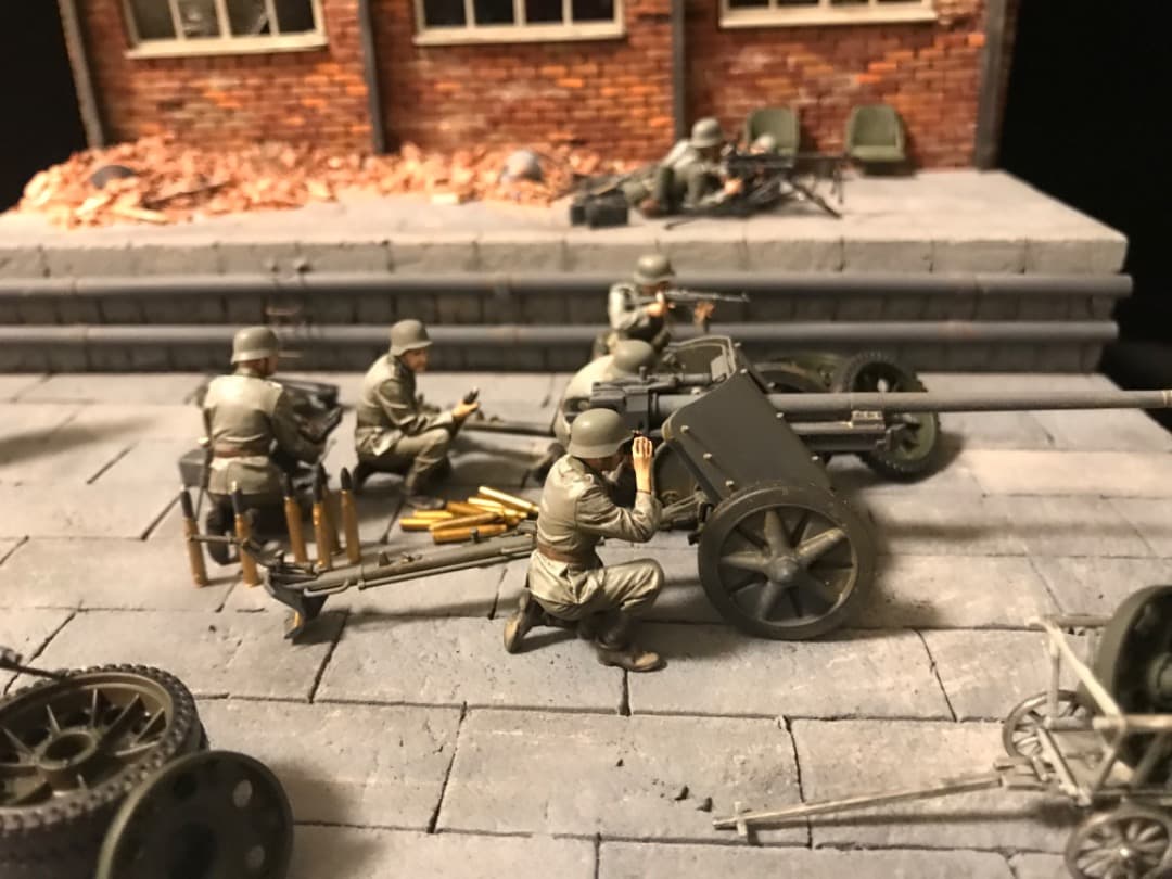 りろ様　ジオラマ　1/35 タミヤ　ドイツ軍機関銃チーム　完成品