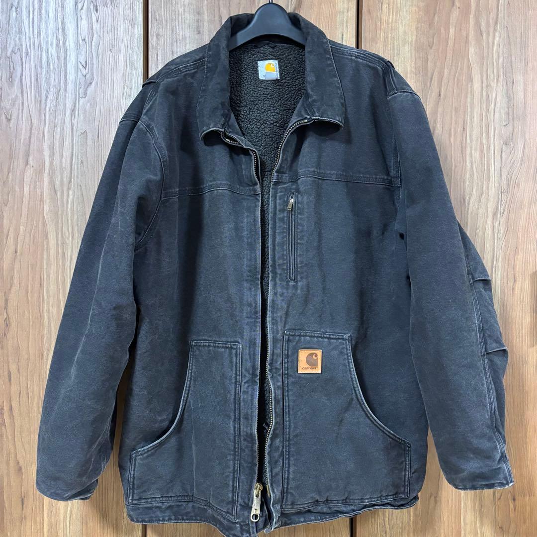 【極暖】カーハート リッジコート XL 黒 ダック地 ボア シエルパライニング 極暖】カーハート リッジコート XL 黒 ダック地 ボア シエルパ