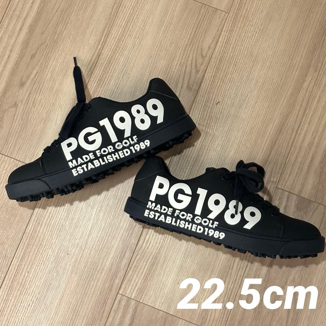 【超美品】パーリーゲイツ ゴルフシューズ スパイクレス ネイビー 22.5cm