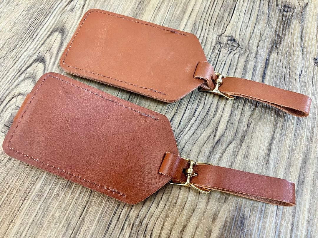 80's ビンテージ L.L.Bean レザー ラゲッジタグ ネームタグ 2個