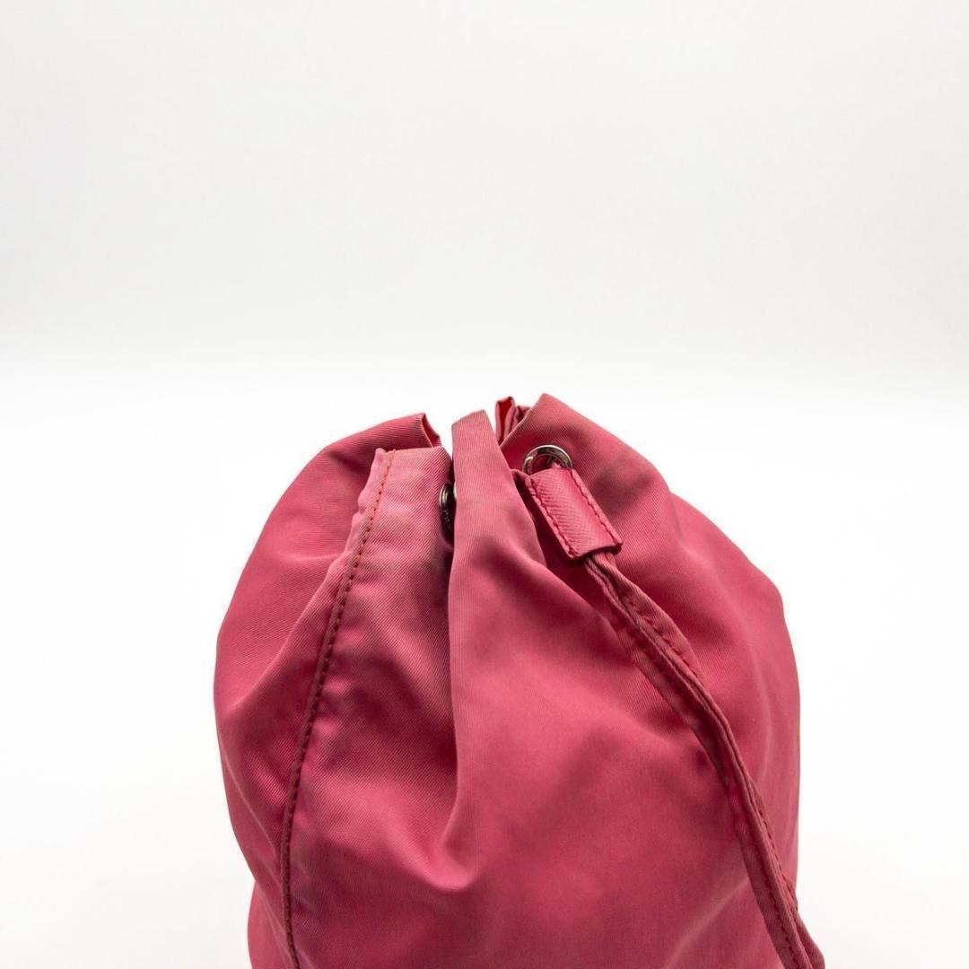 極美品】PRADA テスートナイロン 巾着ポーチ トライアングルロゴ