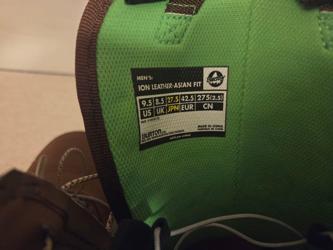 バートンBurton Ion Leather スノーボードブーツ 27.5cm