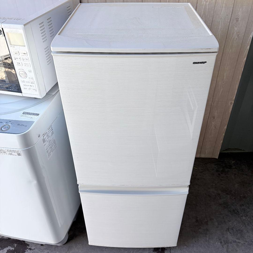 配送設置無料！ホワイト系純正SHARP冷蔵庫・洗濯機・レンジ3点セット