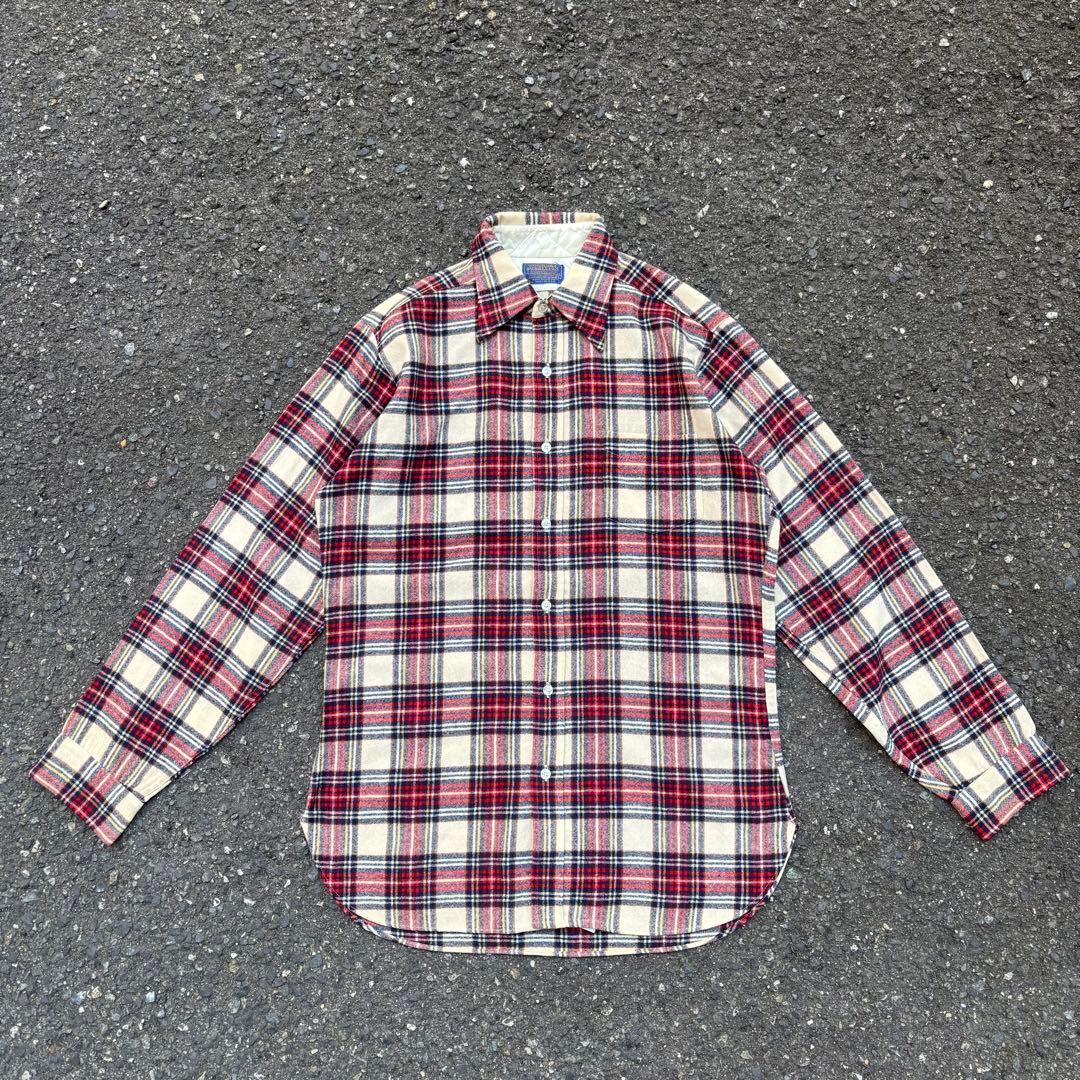70s pendleton ネルシャツ オンブレチェックシャツ USA製 XL - メルカリ