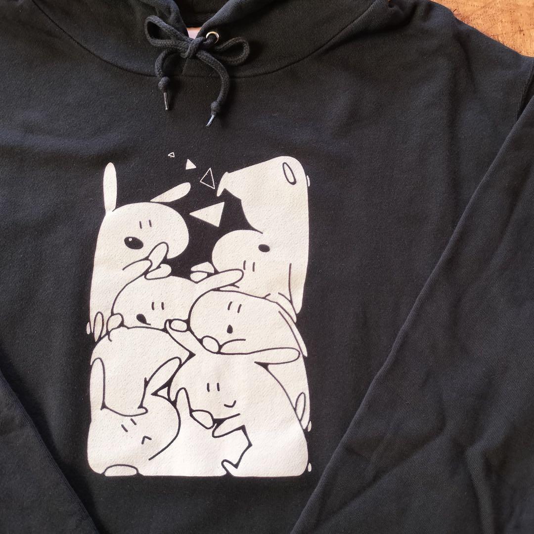 【めありー】 めあうさパーカー ブラック XXL