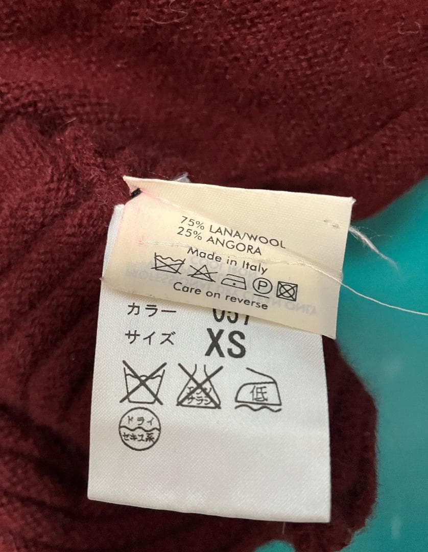 ALEXANDER McQUEEN バーガンディ タートルネック セーター - メルカリ