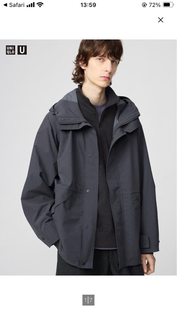 ユニクロU ブロックテックユーティリティパーカ Mサイズ ユニクロ公式 | ブロックテックユーティリティパーカ