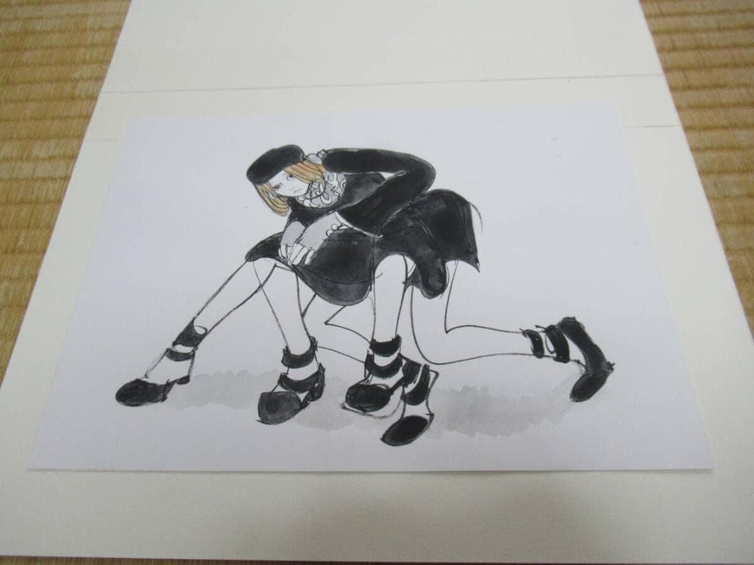 真作美品◆現代アート 藤川さき 水彩画5点 美術評論家 中野中 銀座ギャラリー暁