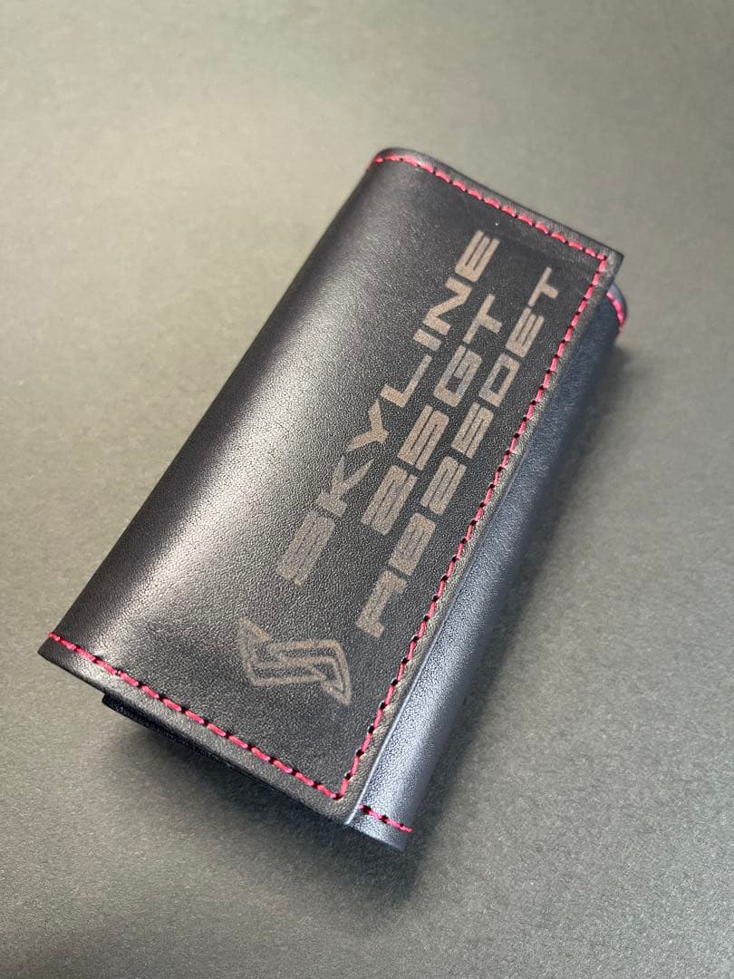 日産スカイラインR34国産本革キーケース 日産専用】 本革レザースマートキーケース▶︎フーガ スカイライン