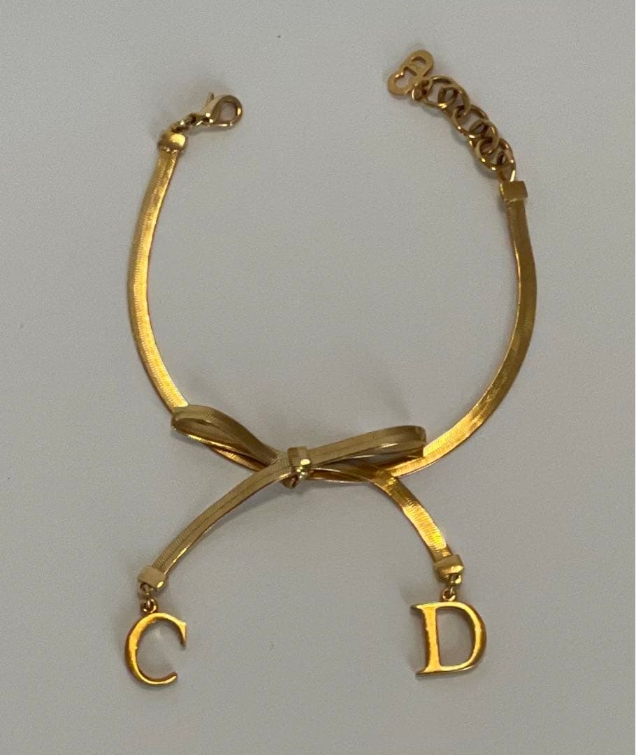 Christian Dior ディオール リボンブレスレット ゴールド - メルカリ