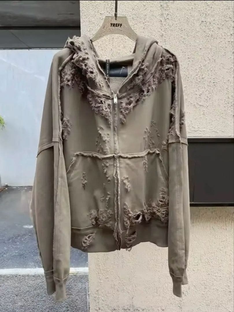 【即購入OK‼️】LATUI ATELIER ダメージ加工 フード付きパーカー S ANAPR+S ダメージ加工 グレー フード付きパーカー XS - メルカリ