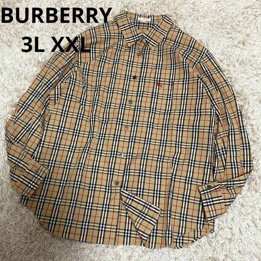 希少・極美品】バーバリー ノバチェック 長袖シャツ ヴィンテージ 3L