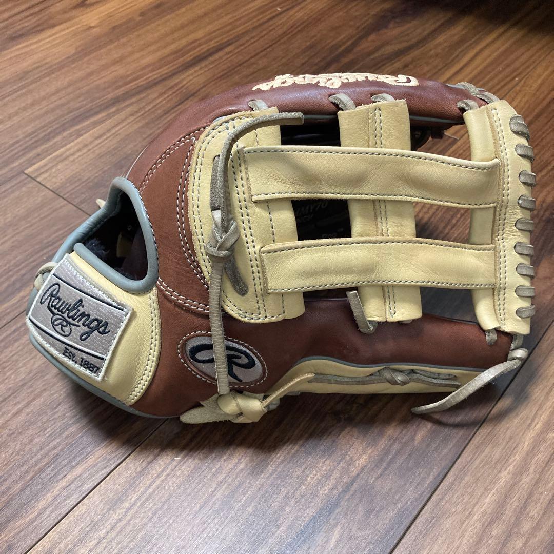 Y*P様 ローリングスRawlings 外野手用　軟式グローブ ブラウン/ベージ Amazon | Rawlings(ローリングス)野球用 大人用 [外野手用] ※左投げ用