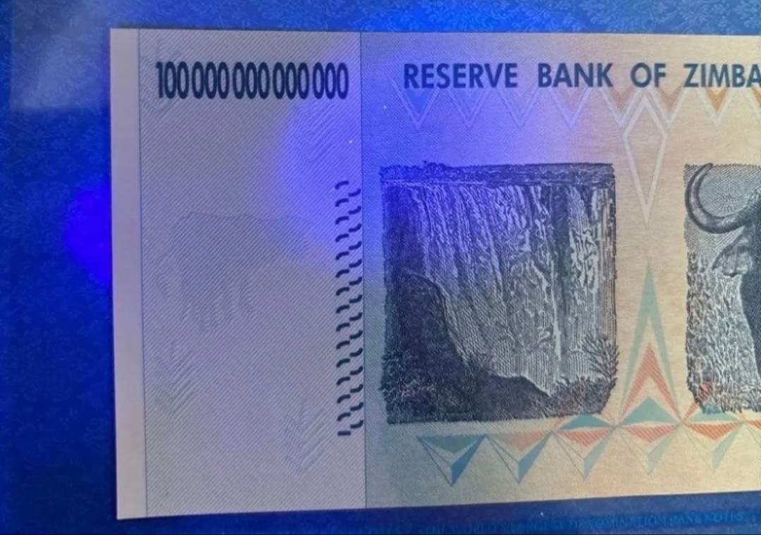 「証明書付き」ジンバブエドル　100兆ドル　旧貨幣1枚　②