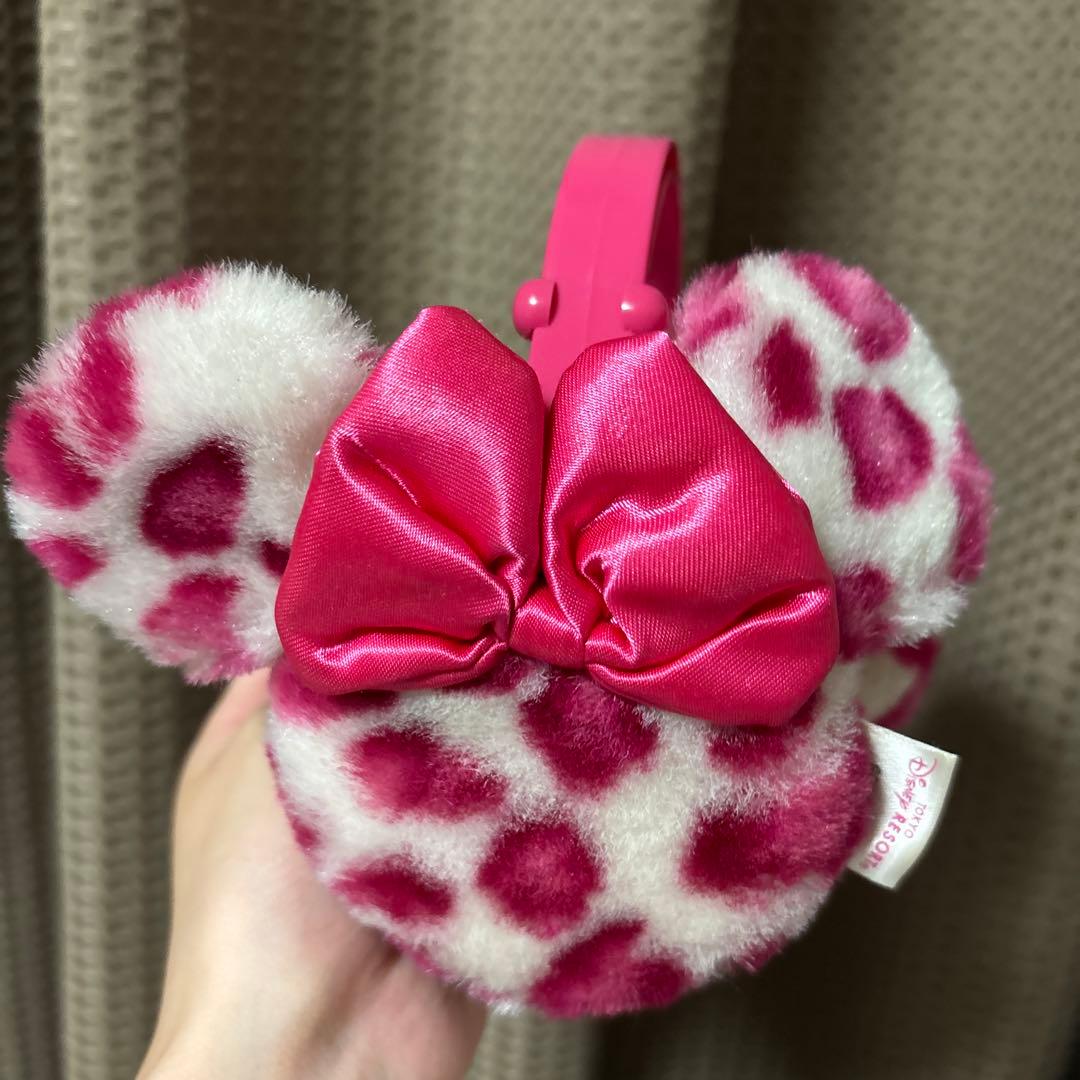 レア商品⭐︎】値下げ！ ミニー ヒョウ柄 耳あて - メルカリ