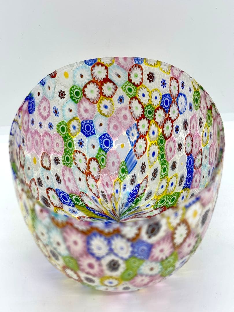 ムラノガラス ミルフィオリ香水瓶 & ボウル セット ベネチアンガラスP