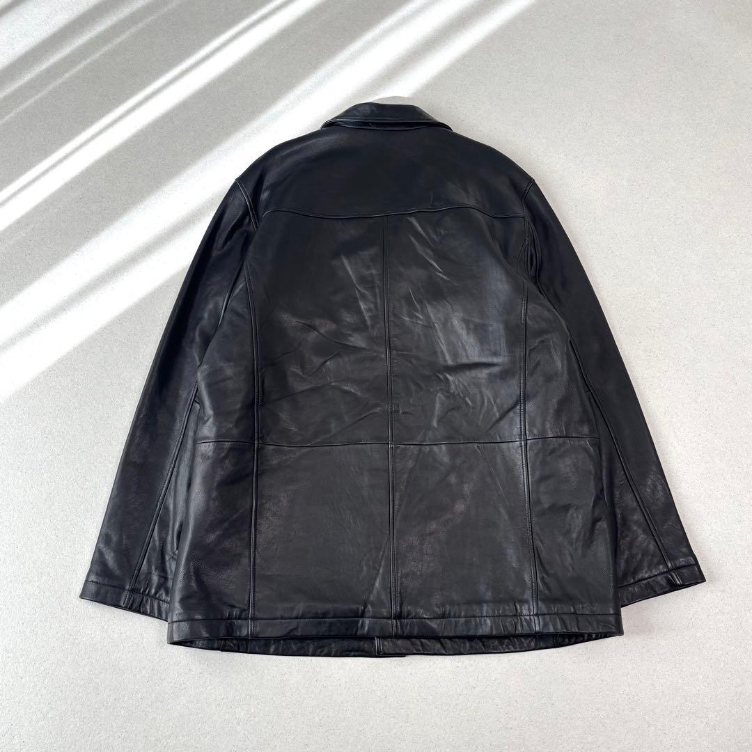 excelled leather car coat black XL 本革 XL excelled leather car