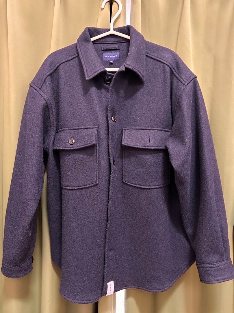 トップス DESCENDANT CPOC MELTON LS SHIRT DESCENDANT/CPOC MELTON SHIRT (NAVY)