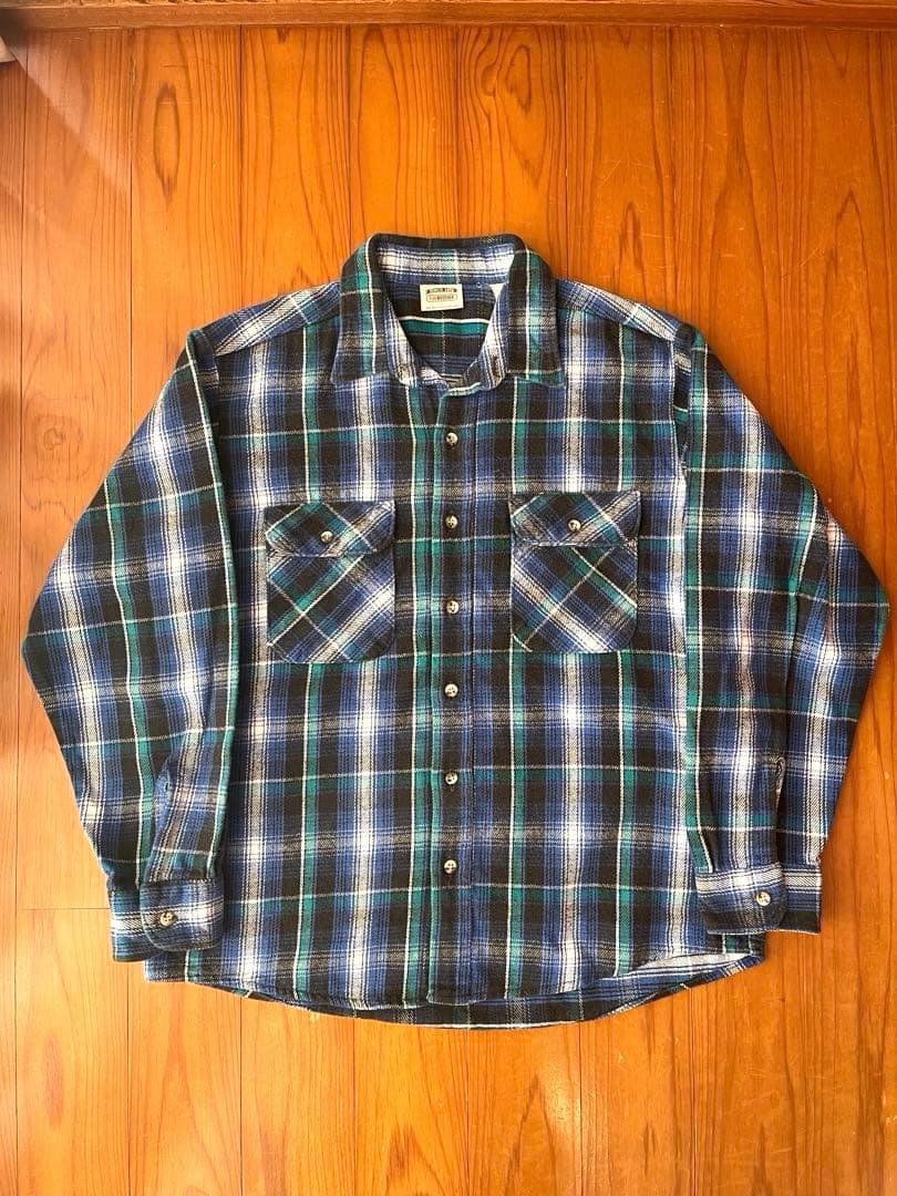 USA製 Five Brother 90s L ヘビーネル ブルーグリーン 美品 - メルカリ