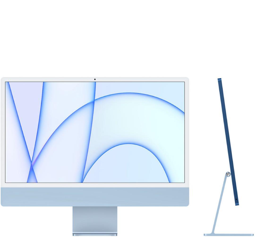 iMac 24インチ ブルー4.5K Retinaディスプレイモデル 24インチiMac Retina 4.5Kディスプレイモデル: 8コアCPUと8コアGPUを
