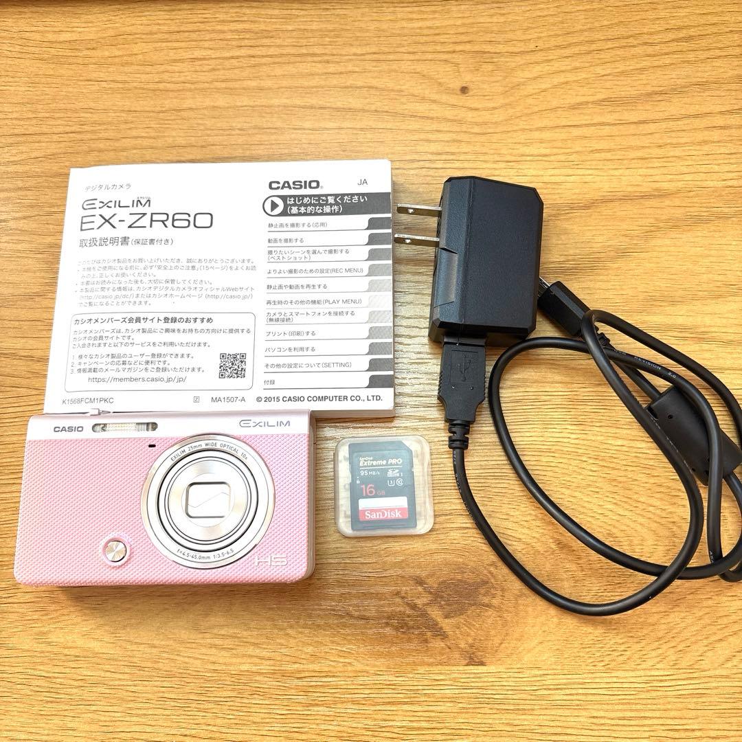 CASIO EXILIM EX-ZR60 ピンク - メルカリ