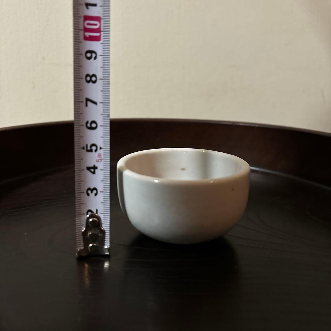 李朝 日帝時代 白磁ぐい呑み 筒盃 骨董 アンティーク 秦秀雄 白洲正子