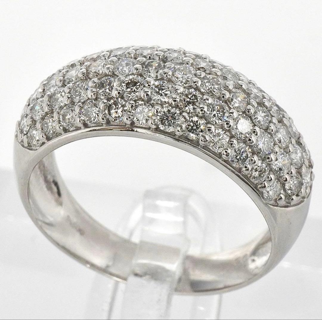 ダイヤ リング ダイヤモンド 指輪 1.0ct プラチナ パヴェ 1ct 12号