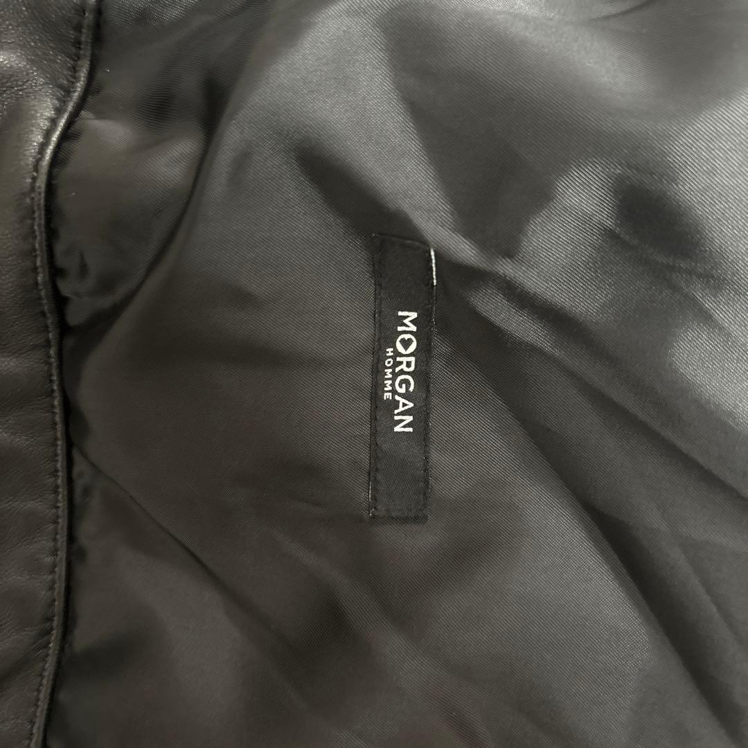 美品✨ MORGAN HOMME レザーコーチジャケット 羊革 M ブラック - メルカリ