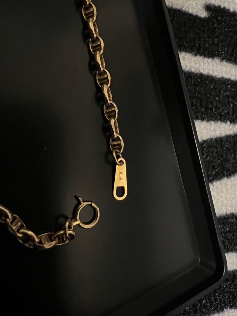 K18 碇型ブレスレット　約2.8g 17.5cm 3mm幅　18金 美品