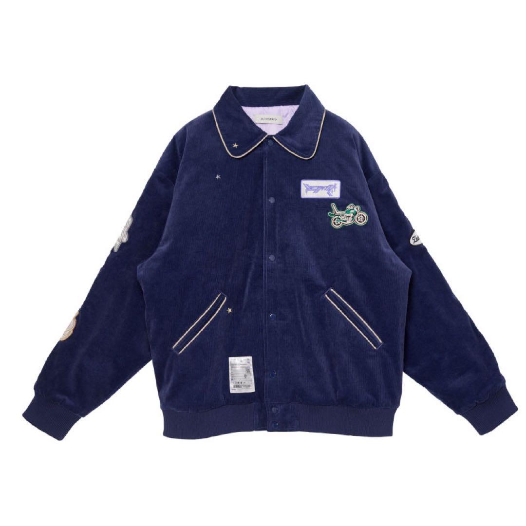 ずとまよ Corduroy Wappen Jacket (Navy) Mサイズ